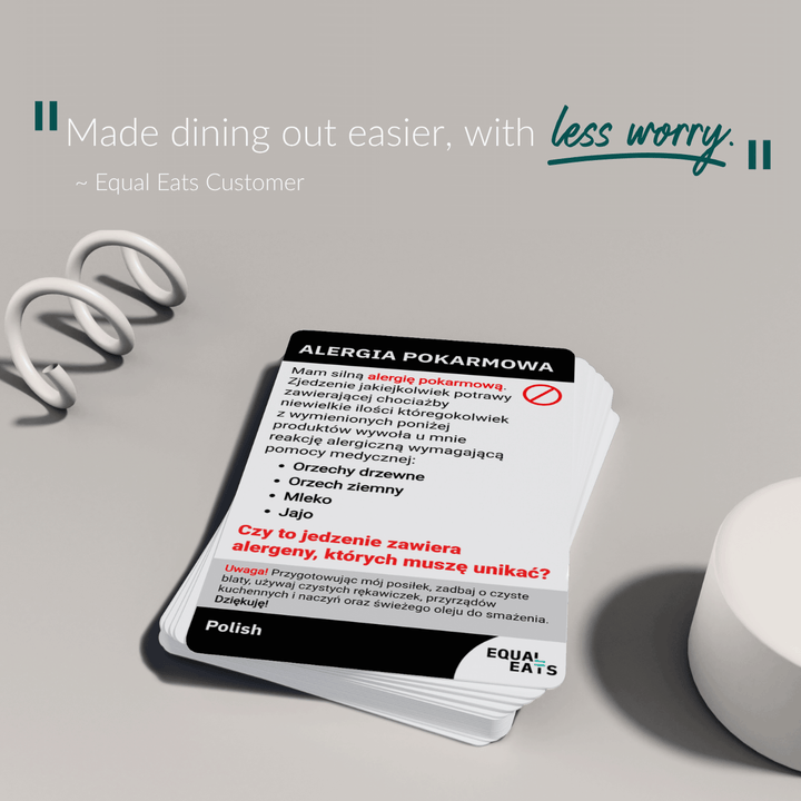 Customized Food Allergy Translation Card