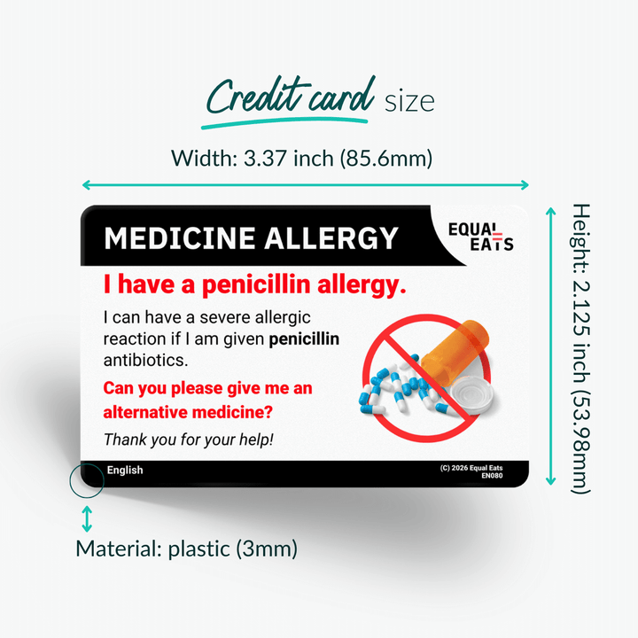 Penicillin Allergy Translation Card