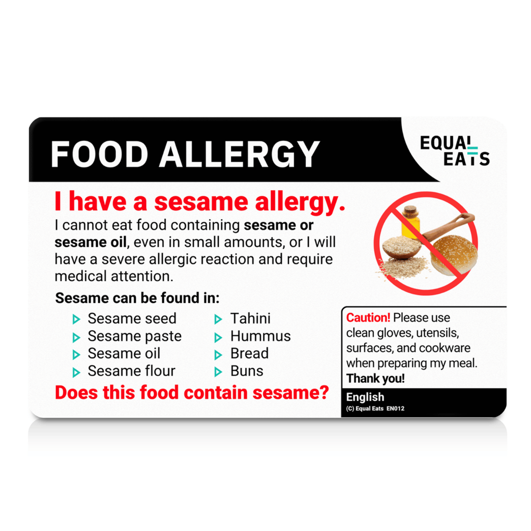 German Sesame Allergy Card