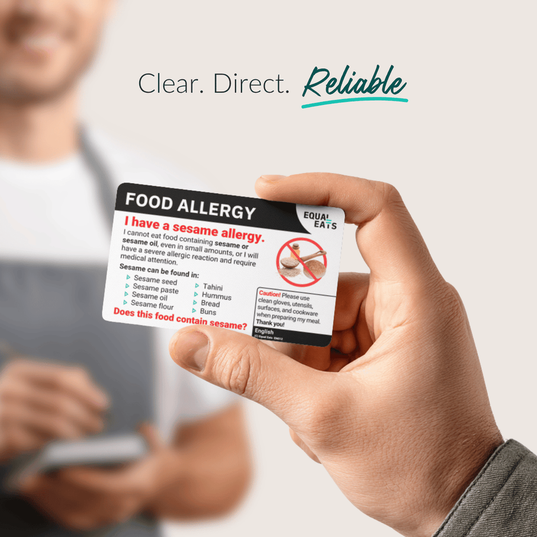 Latvian Sesame Allergy Card