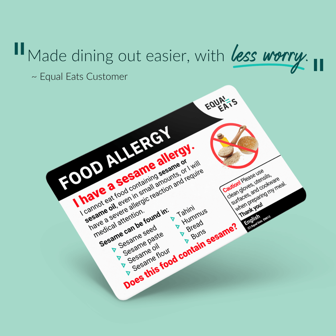 Italian Sesame Allergy Card
