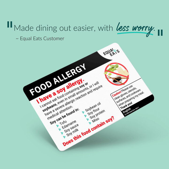 Soy Allergy Translation Card