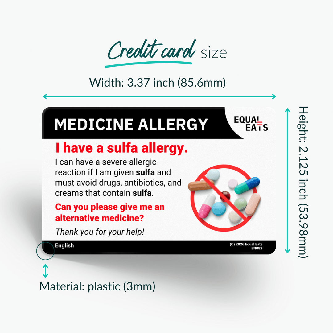 Vietnamese Sulfa Allergy Card