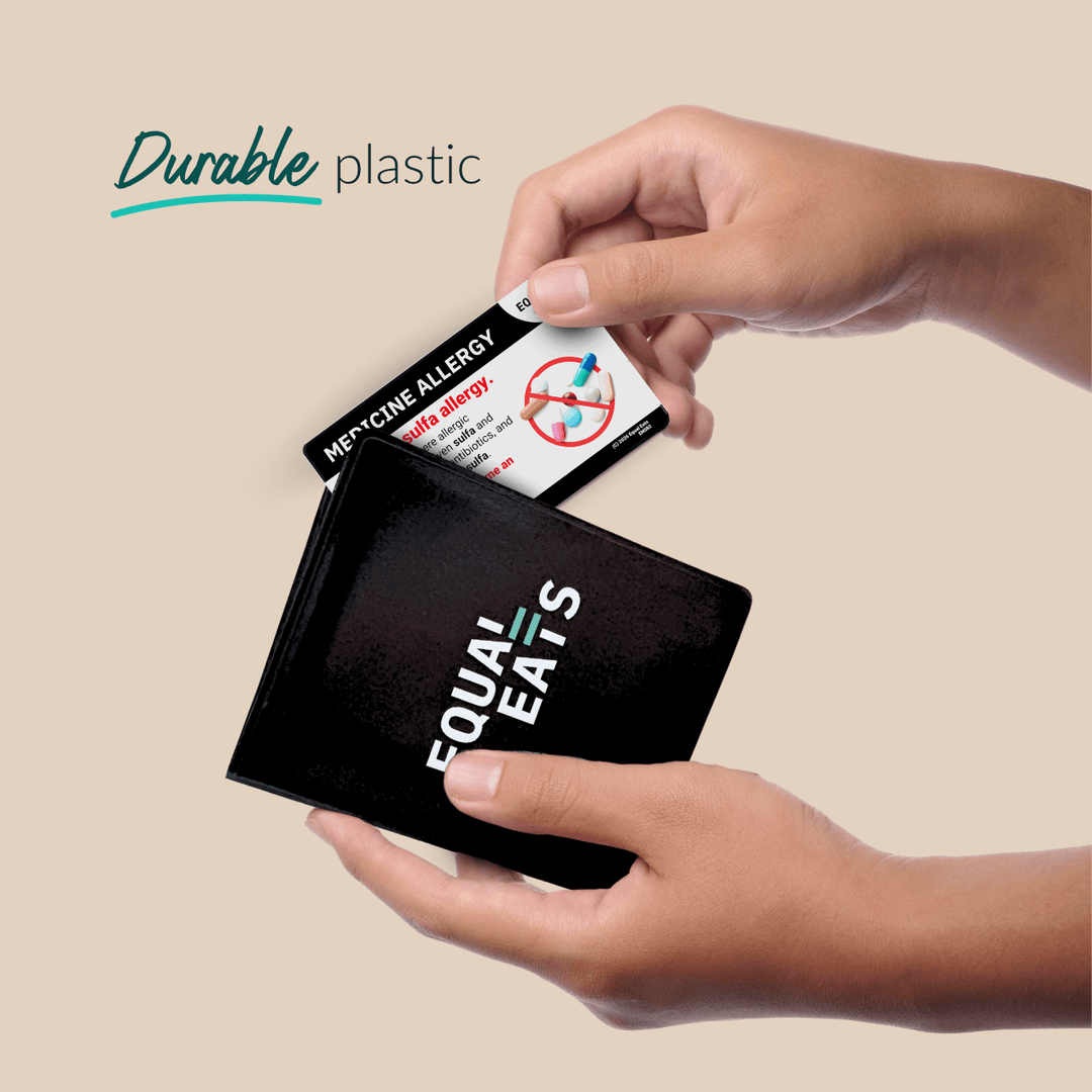 Sulfa Allergy Card | Your Sulfa Allergy Noted | Equal Eats Sulfa Allergy Card | Your Sulfa Allergy Noted | Equal Eats