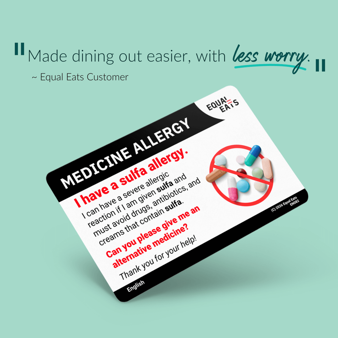 Sulfa Allergy Translation Card