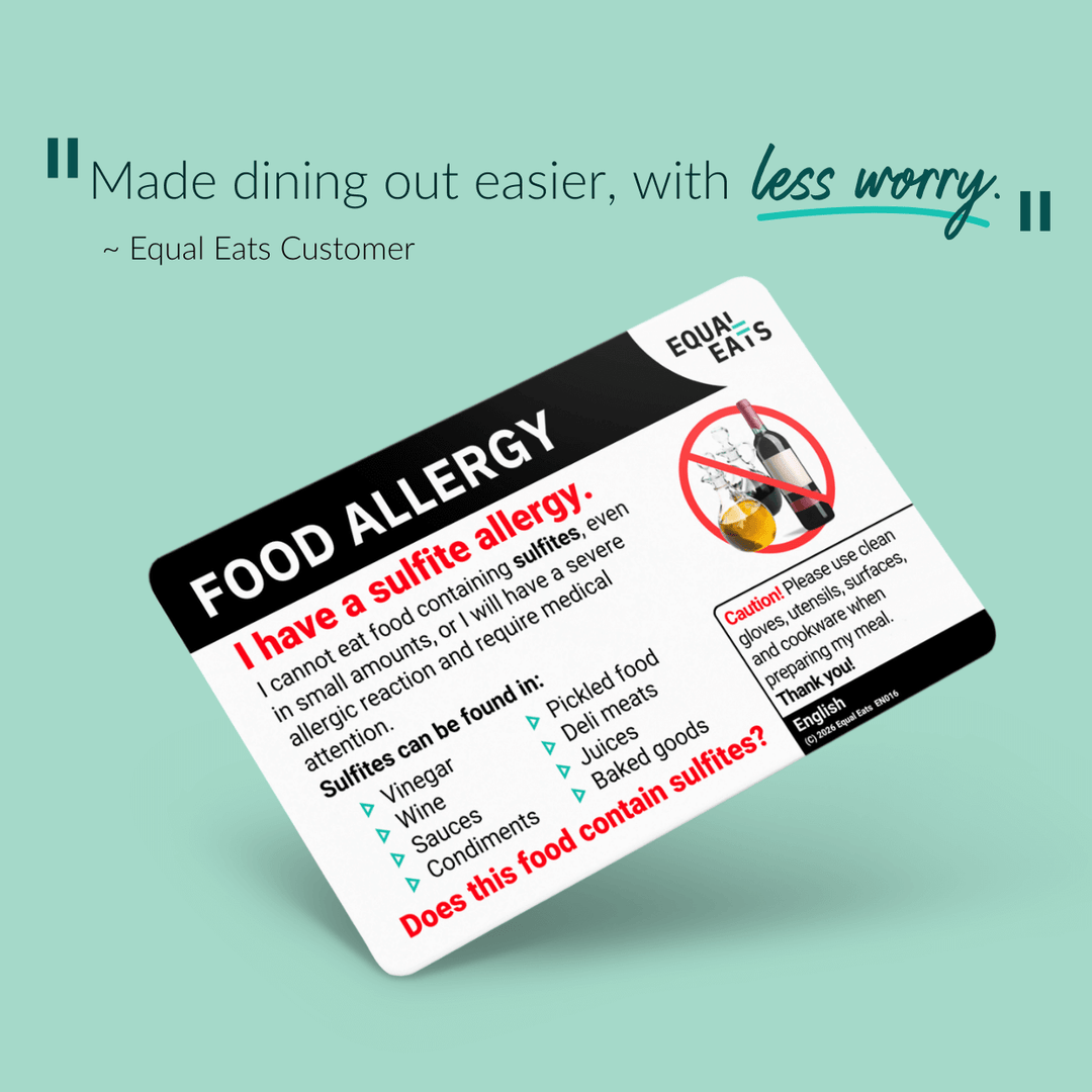 Vietnamese Sulfite Allergy Card