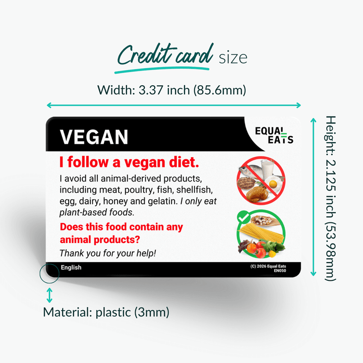 Indonesian Vegan Card