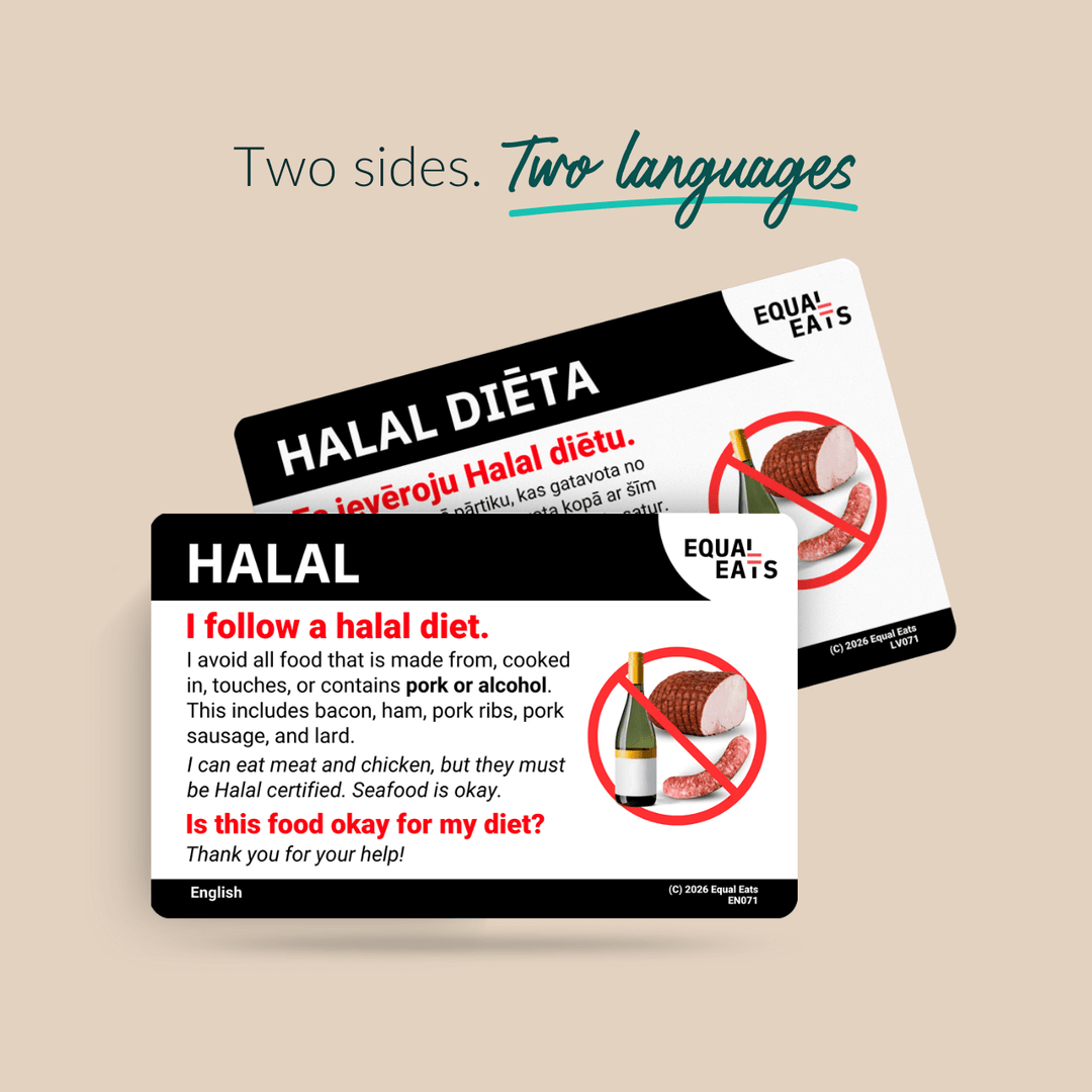 Halal Diet Translation Card
