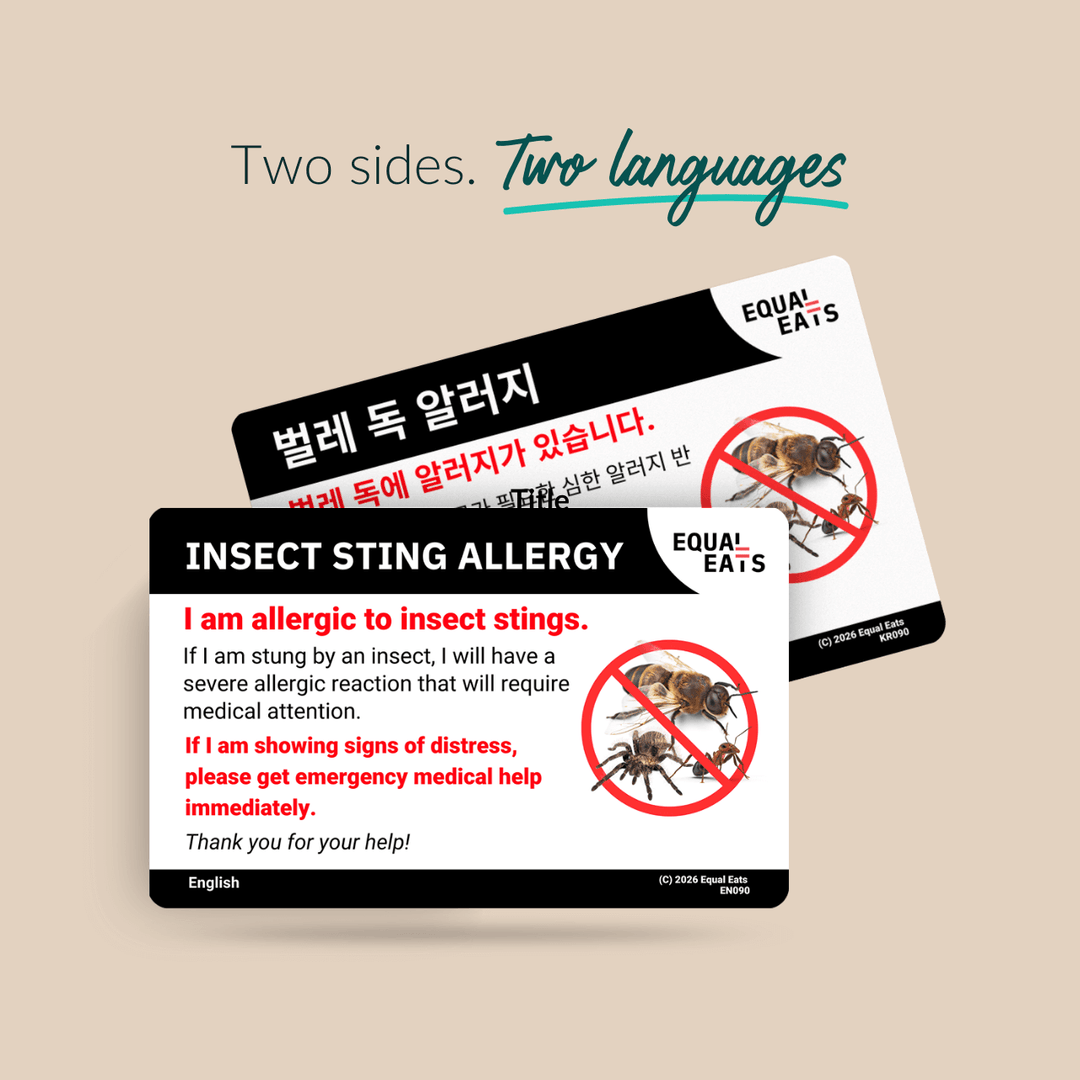 Insect Sting Allergy Translation Card