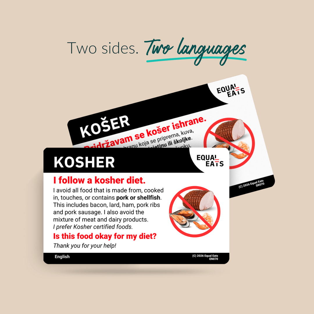 Kosher Diet Translation Card