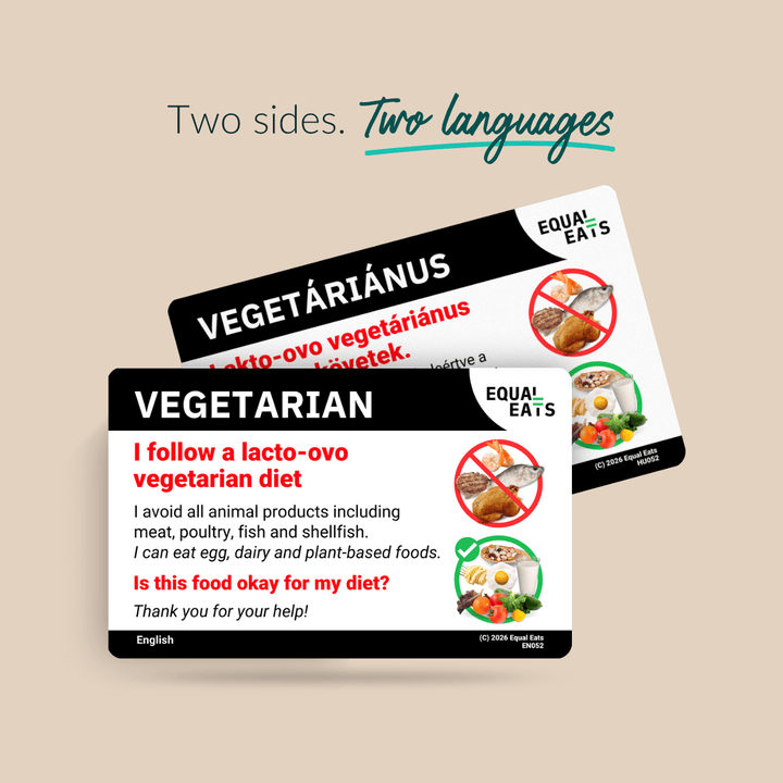 Lacto Ovo Vegetarian Translation Card