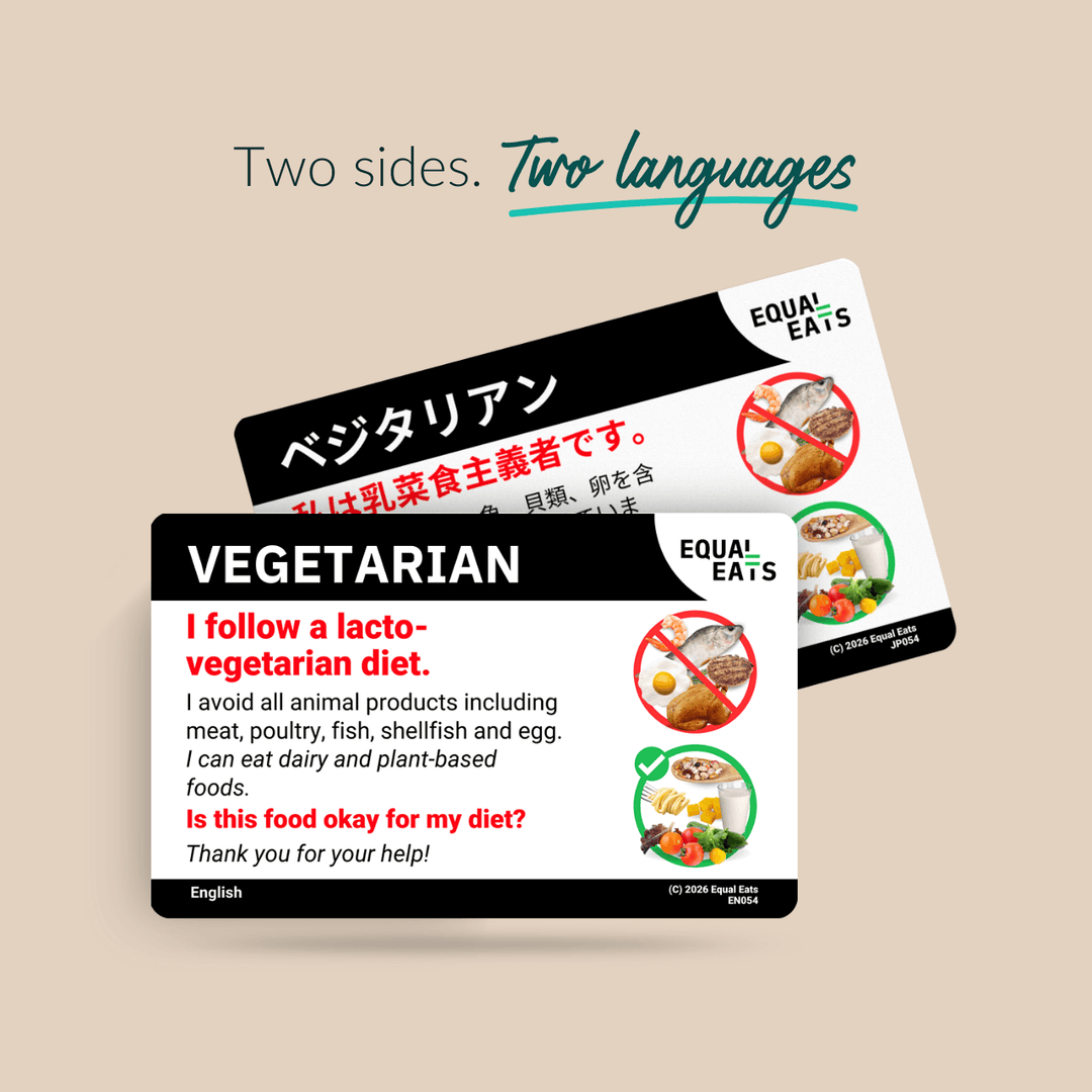 Lacto Vegetarian Translation Card