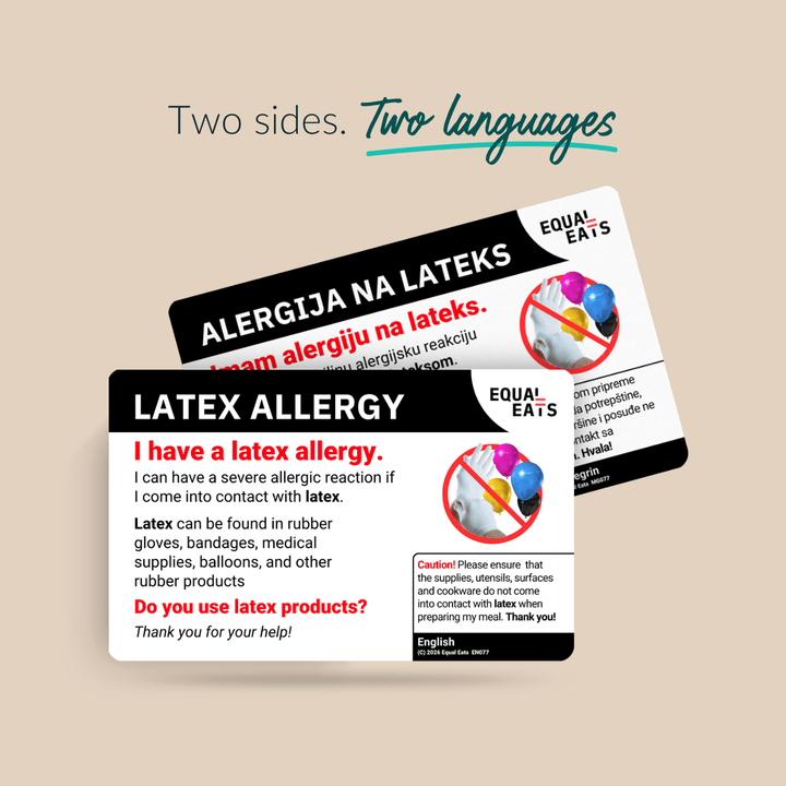 Vietnamese Latex Allergy Card