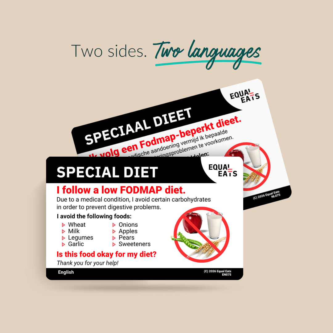 Low FODMAP Diet Translation Card