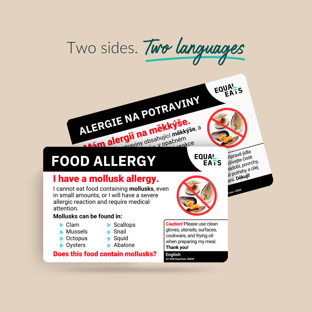Mollusk Allergy Translation Card