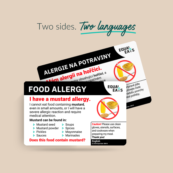 Mustard Allergy Translation Card