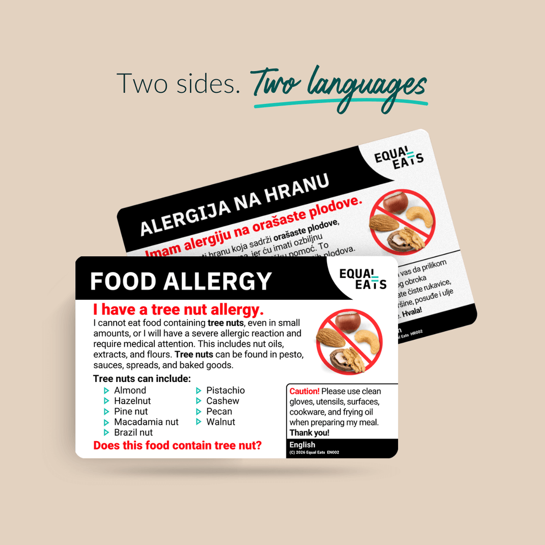 Spanish (Latin America) Tree Nut Allergy Card