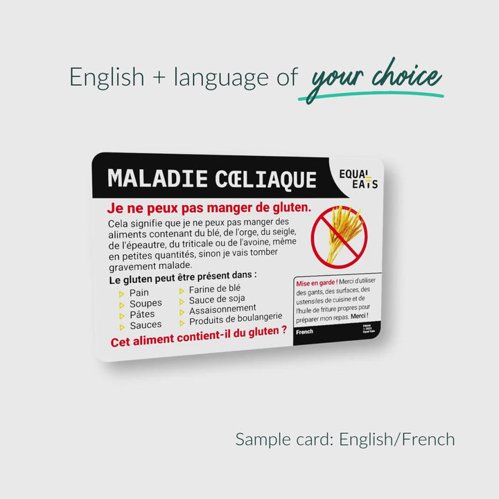 Thai Celiac Disease Card