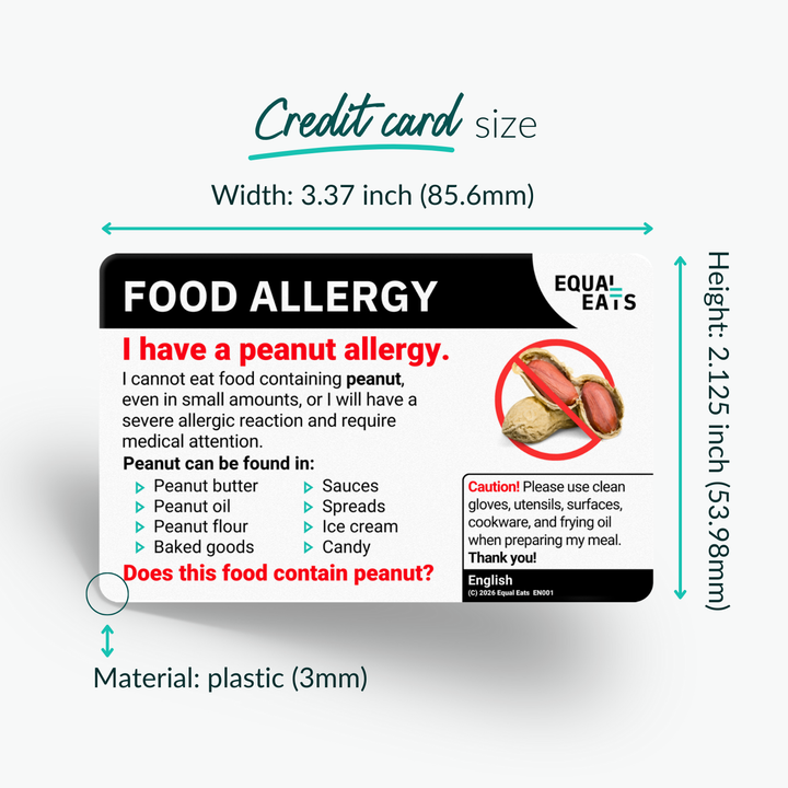 Arabic Peanut Allergy Card
