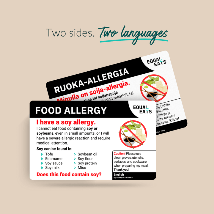 Vietnamese Soy Allergy Card