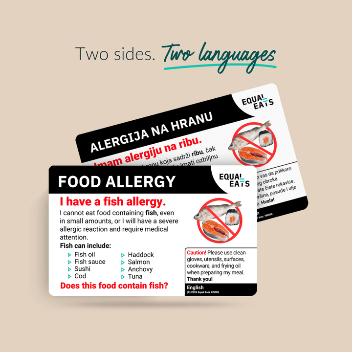 Fish Allergy Translation Card