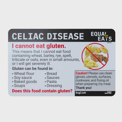Gluten Free Restaurant Card