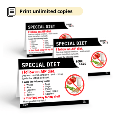 Free English AIP Diet Card (Printable)