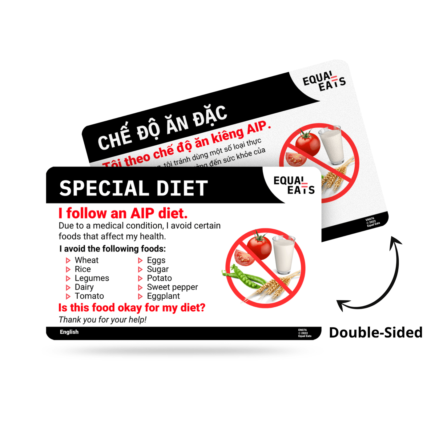 Arabic AIP Diet Card