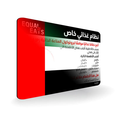 AIP Diet in Arabic. AIP Diet Card for Egypt