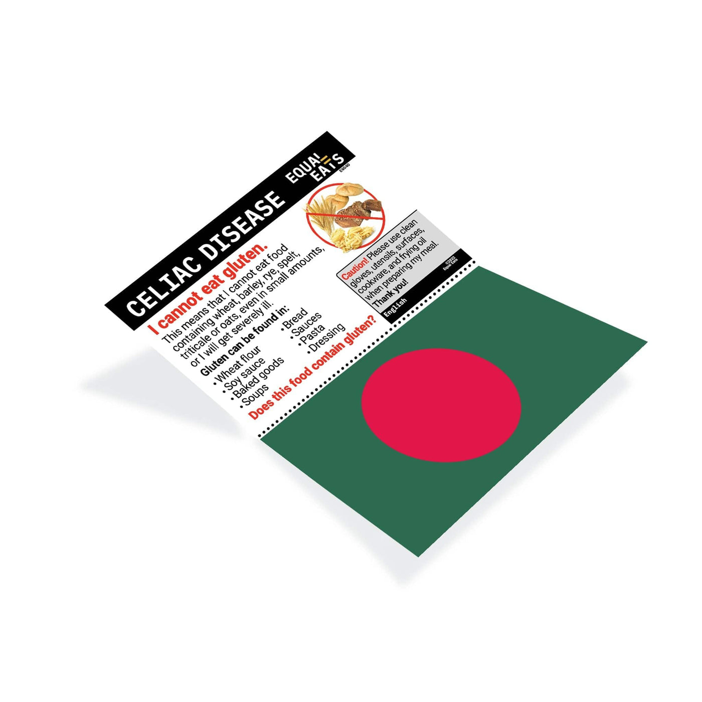 Bengali Gluten Free Card