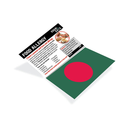 Bengali Printable Peanut and Tree Nut Allergy Card