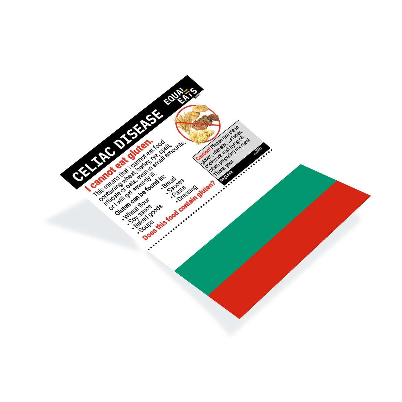 Bulgarian Gluten Free Card