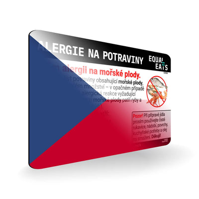 Seafood Allergy in Czech. Seafood Allergy Card for Czech Republic