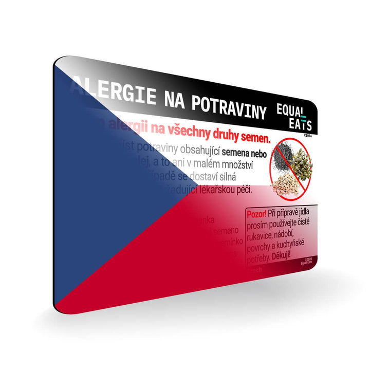 Seed Allergy in Czech. Seed Allergy Card for Czech Republic