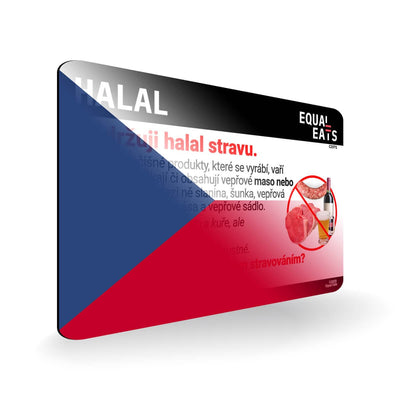 Halal Diet in Czech. Halal Food Card for Czech Republic