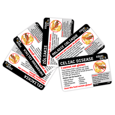 Gluten Free Diet Translation Cards for Celiac Disease - Equal Eats