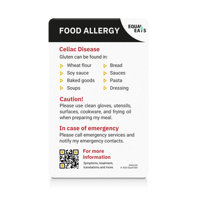 Celiac Disease ID Card List of Foods (EqualEats)