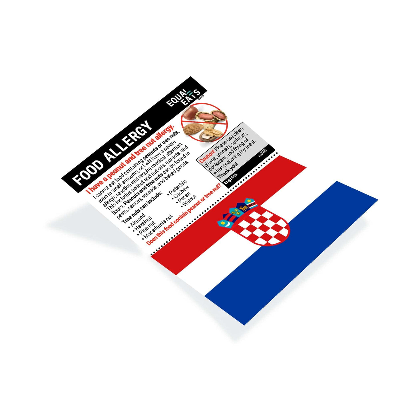 Croatian Allergy Card