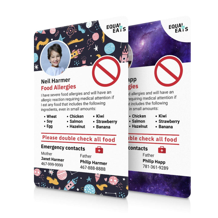 Custom Multiple Food Allergy ID Card (EqualEats)