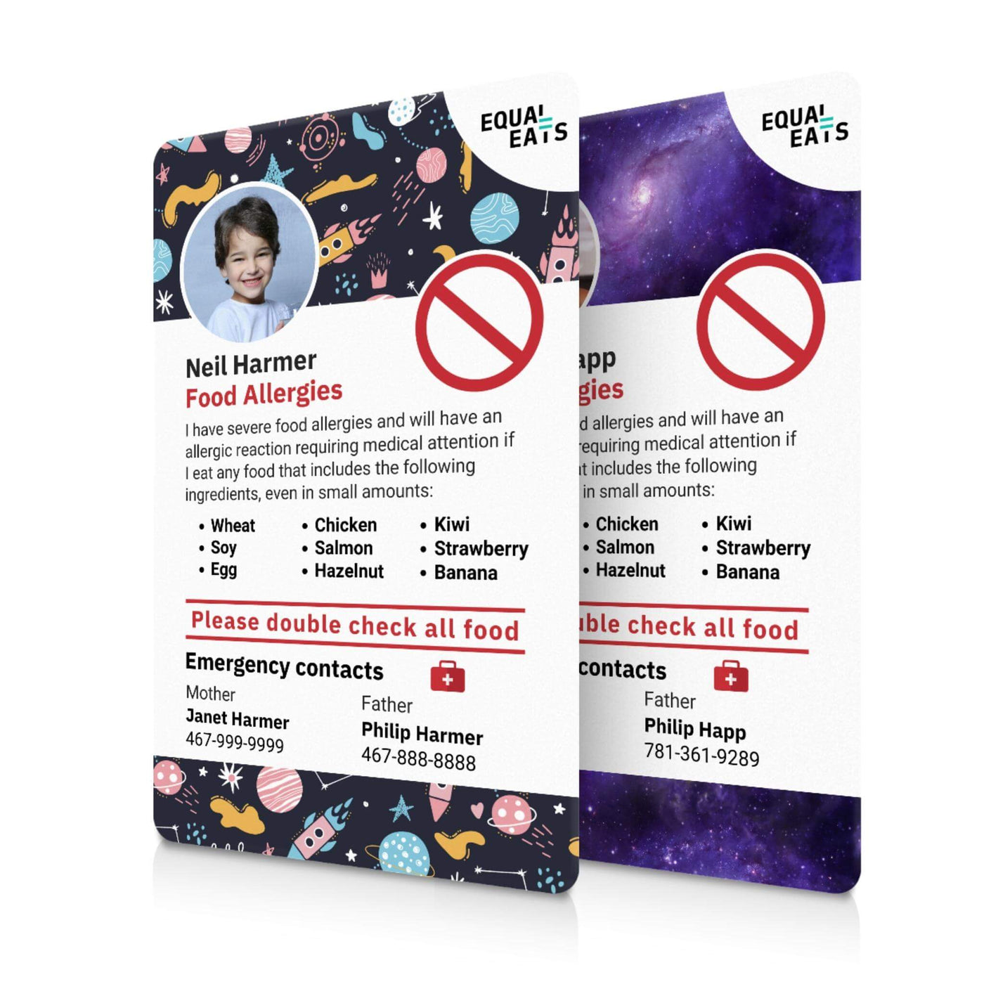Multiple Food Allergy ID Card by Equal Eats