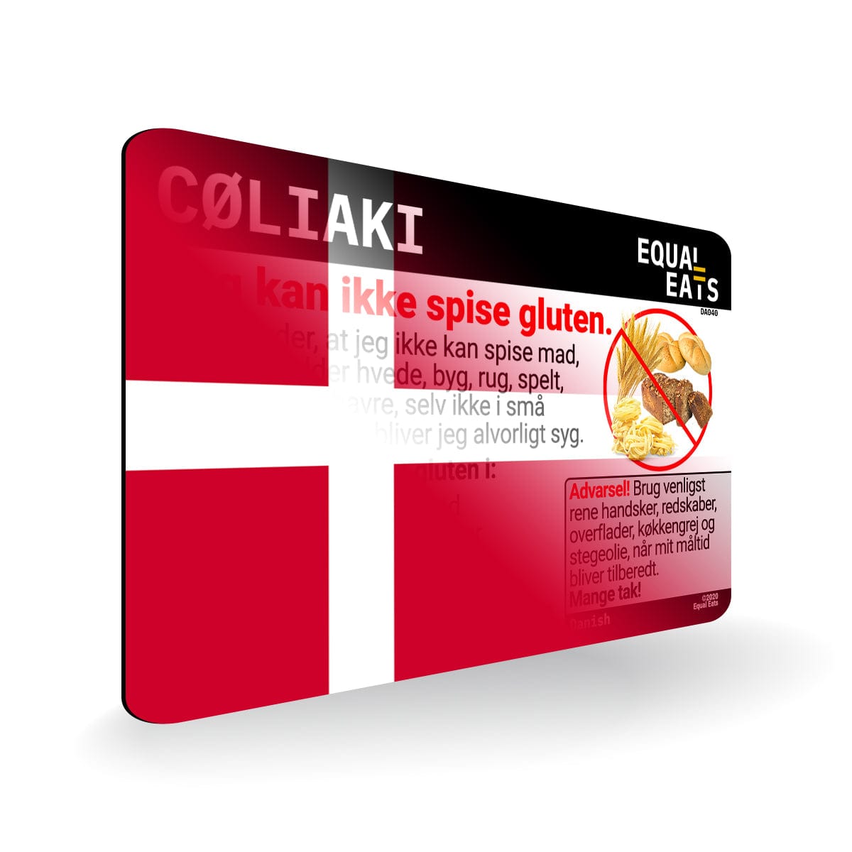 Danish Celiac Disease Card - Gluten Free Travel in Denmark