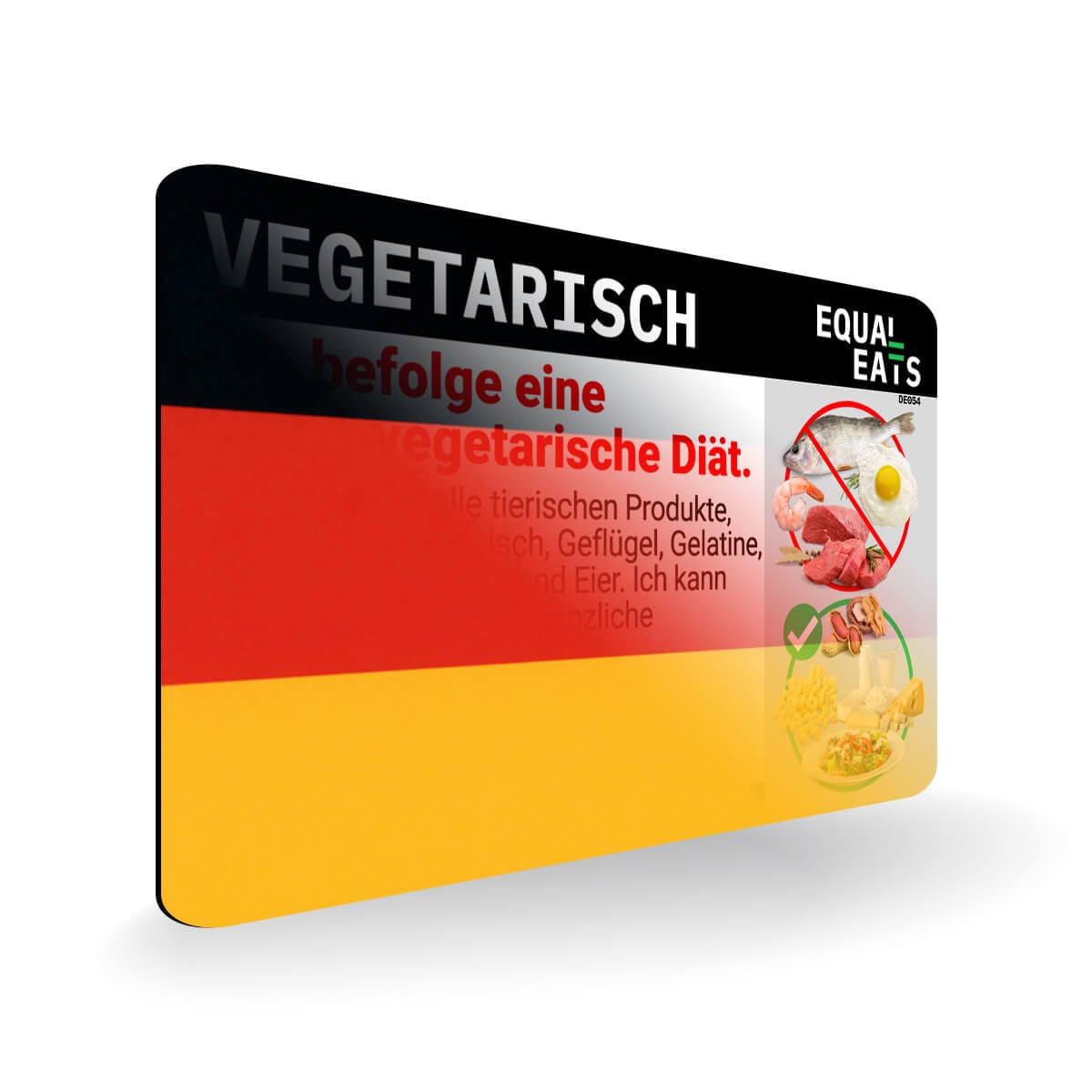 Lacto Vegetarian Card in German. Vegetarian Travel for Germany