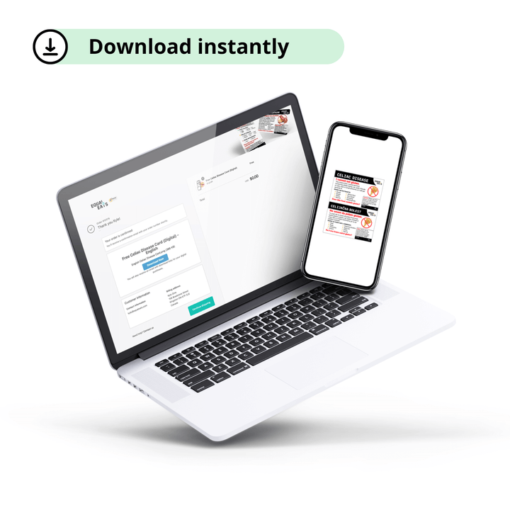 Printable Celiac Card in Estonian (Instant Download)