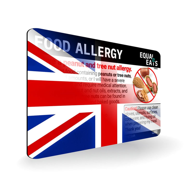 Peanut and Tree Nut Allergy Card