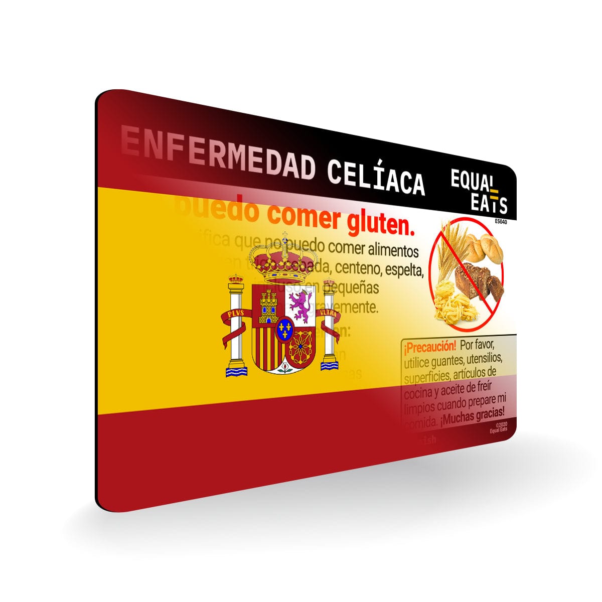 Gluten in Spanish, Spanish Celiac Disease Card - Gluten Free Travel in Spain