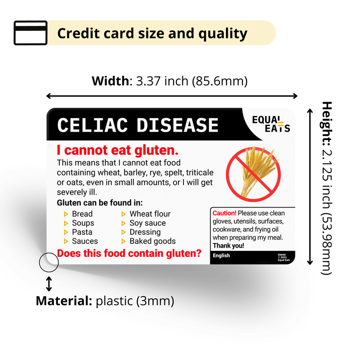 Swedish Celiac Disease Card