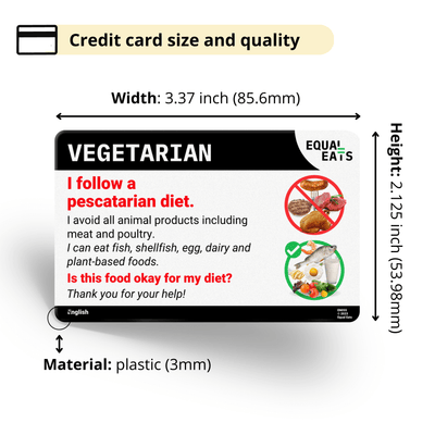 Equal Eats Pescatarian Card