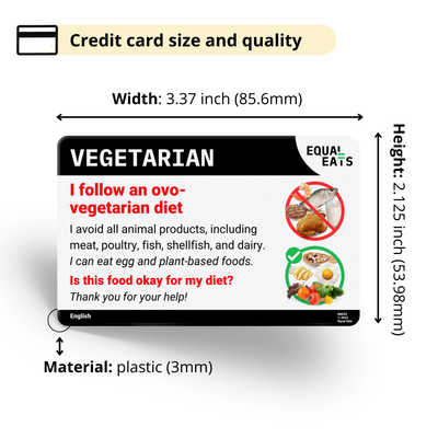 Simplified Chinese Ovo Vegetarian Card