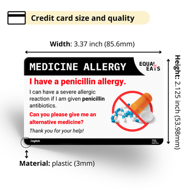 Traditional Chinese (Taiwan) Penicillin Allergy Card
