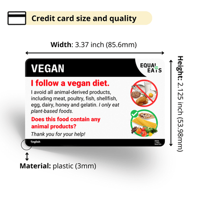 Vegan Card in English (Printable)